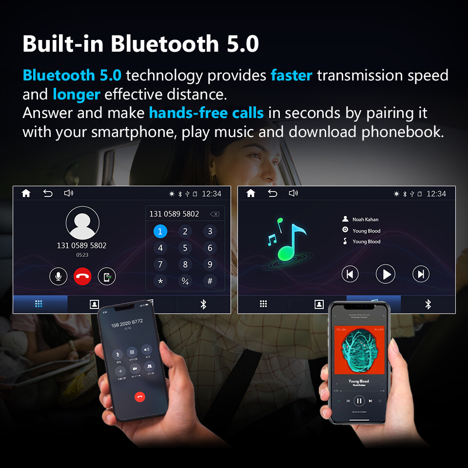 Eonon Double Din 7" inch QLED Android Auto CarPlay Car Radio Stereo GPS Navi DSP