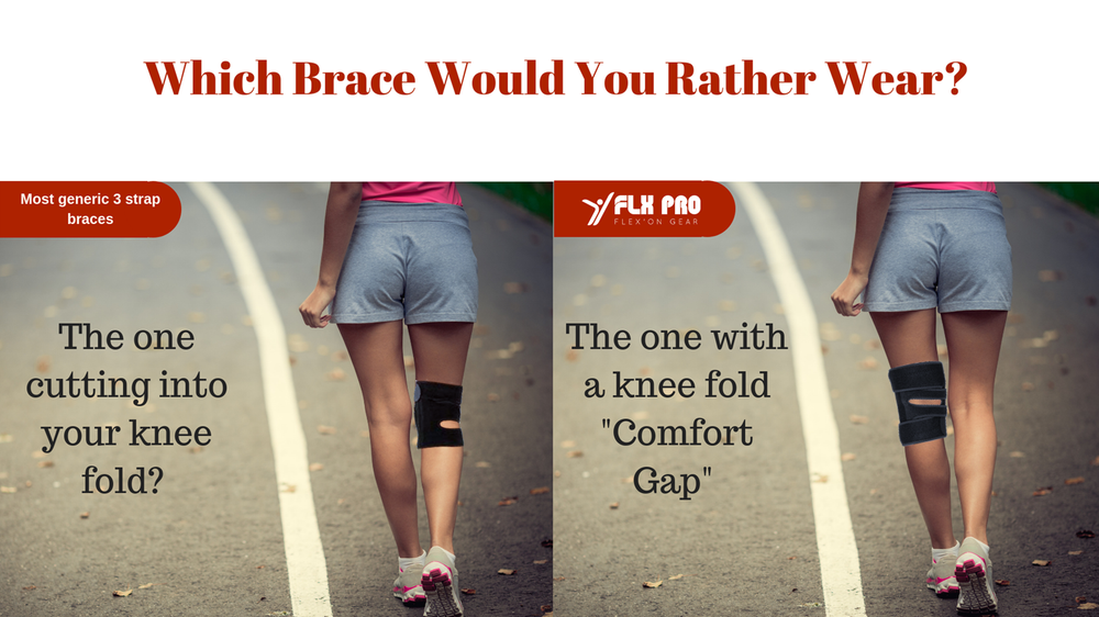 Knee Brace Adjustable Compression Straps Patella Support Sleeve Plus Size