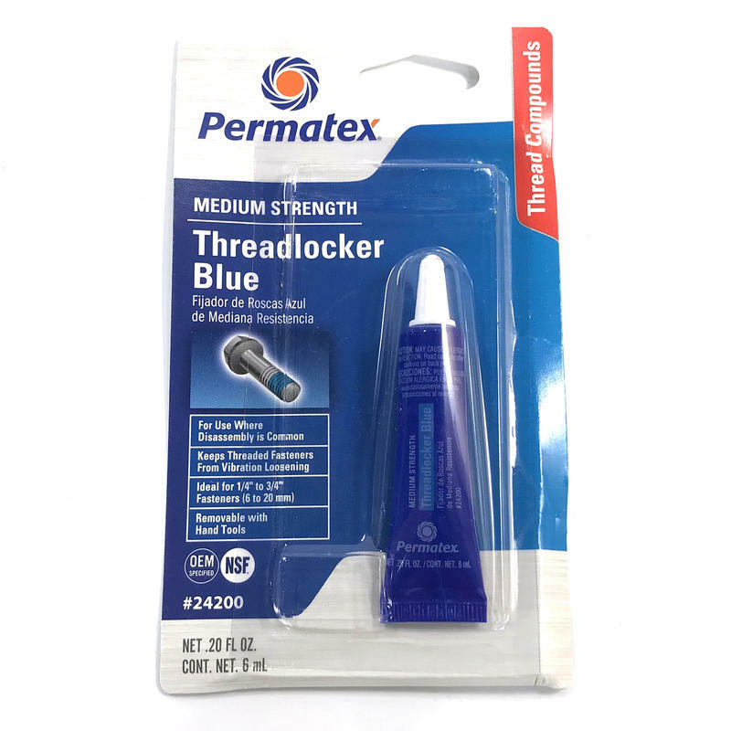 Permatex Thread Locker 24200; Medium Strength Blue 6.0ml Squeeze Tube