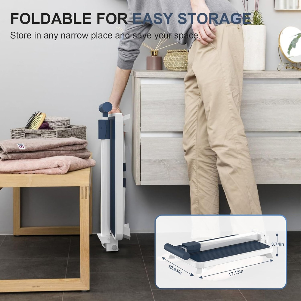 Folding Step Stool, Step Stools with Handle for Elderly Adults, Metal Steppin...