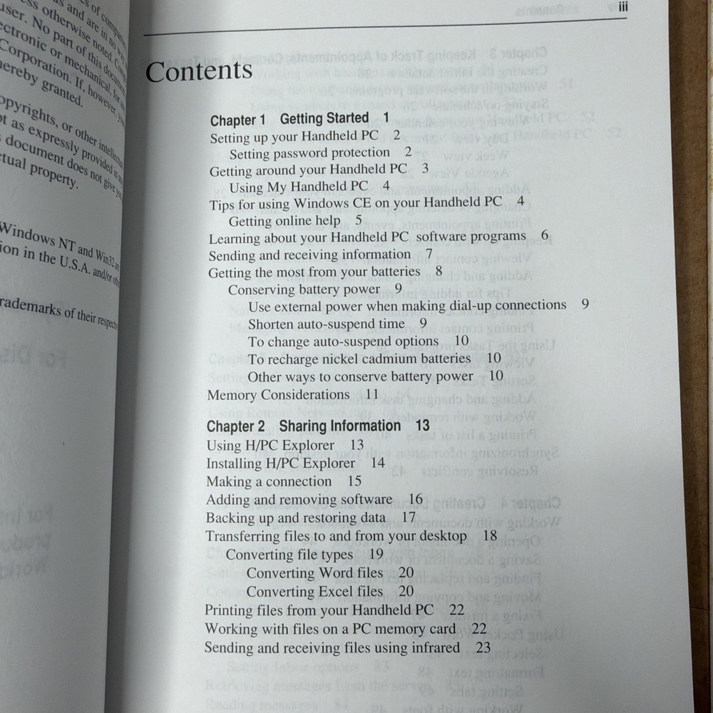 Microsoft Windows CE Handheld PC COA Disk Operating System Guide Manual Books