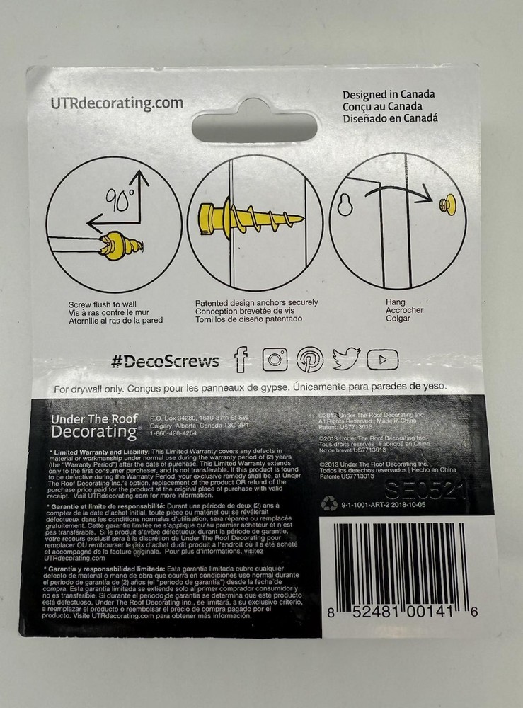 DecoScrews - Innovative Screw and Anchor Set