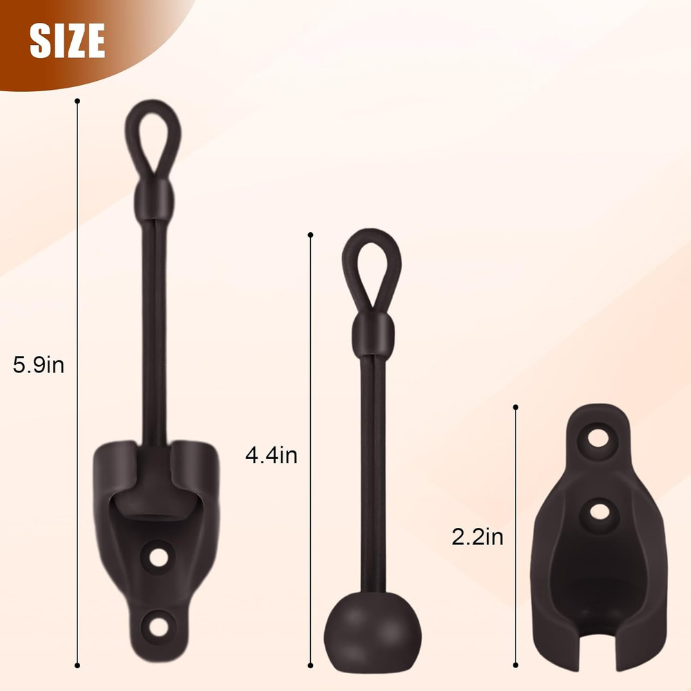 Coolaroo Replacement Roller Shade Hardware Bungee Kit EndCap TieDowns Outdr Set1