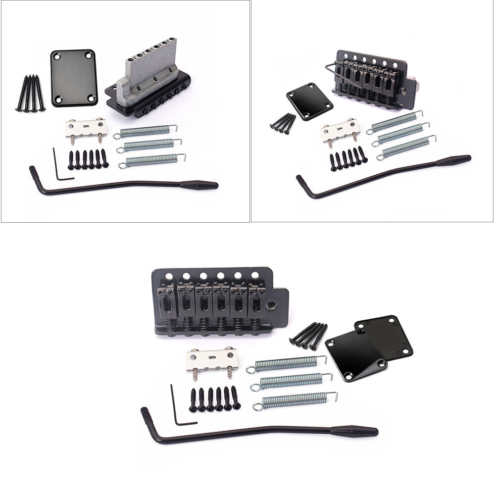 Black Tremolo Bridge 6 String Single Locking System for Squier Stratocaster ST