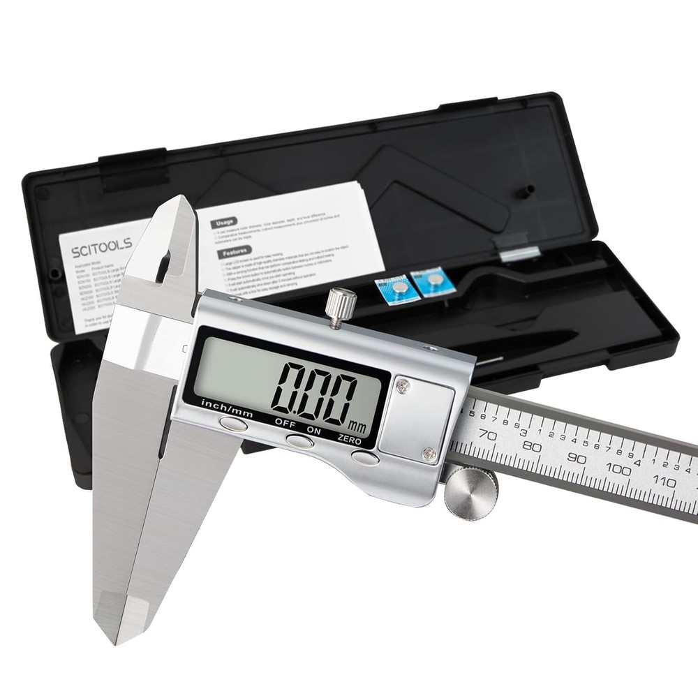 Large Display Digital Caliper 0-12" with Batteries Included - Precision Tool