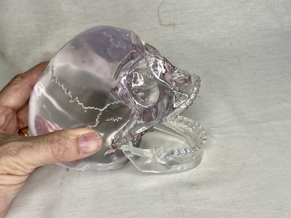 Mitchell Hedges Ancient Crystal Skull Replica, Solid Acrylic, Free Color Book