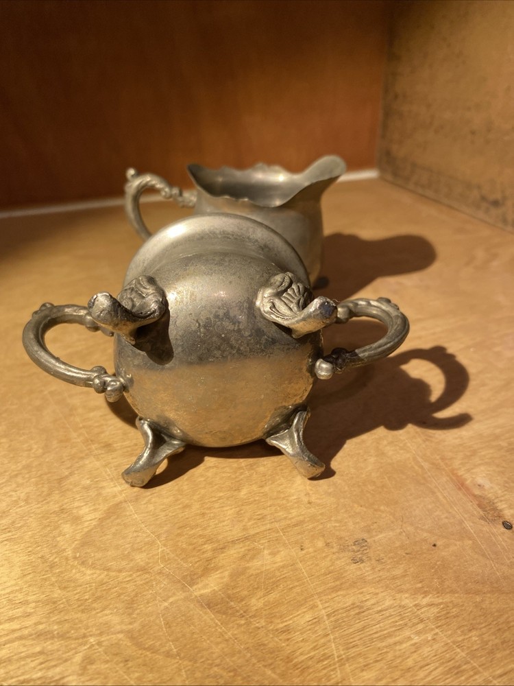 Creamer & Sugar Silver Metal UNBRANDED