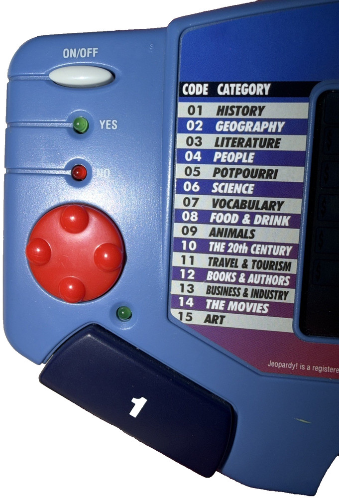 Tiger Electronics Jeopardy Handheld Game With Answer/question Book + Instruction