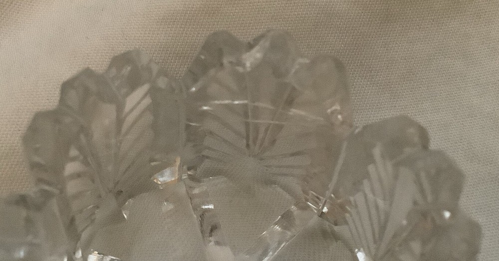 Round Clear Cut Crystal Open Salt Cellar w/Ribbed Pattern - 1 5/8" diameter
