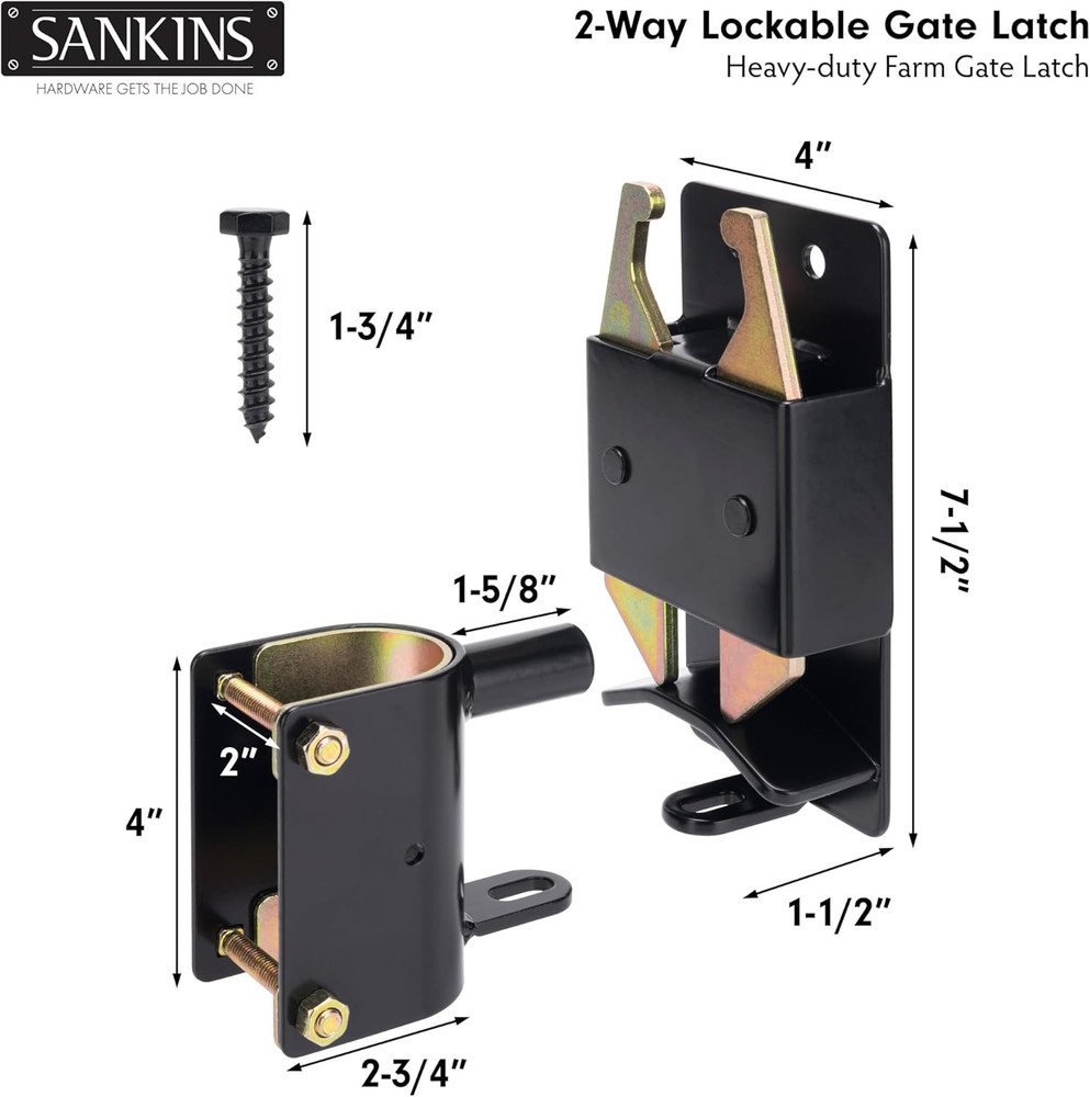 Dual-action heavy-duty lockable fastener, individually packaged.
