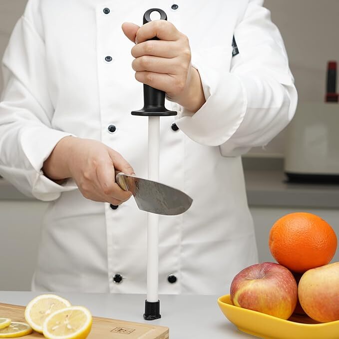 Professional Ceramic Sharpening Fine Knife Sharpener Stick With AntiBreaking Cap