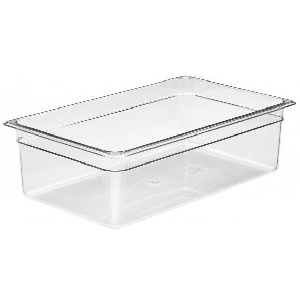Full Size 6" Deep Clear Plastic Polycarbonate Prep Table Hotel Buffet Food Pan