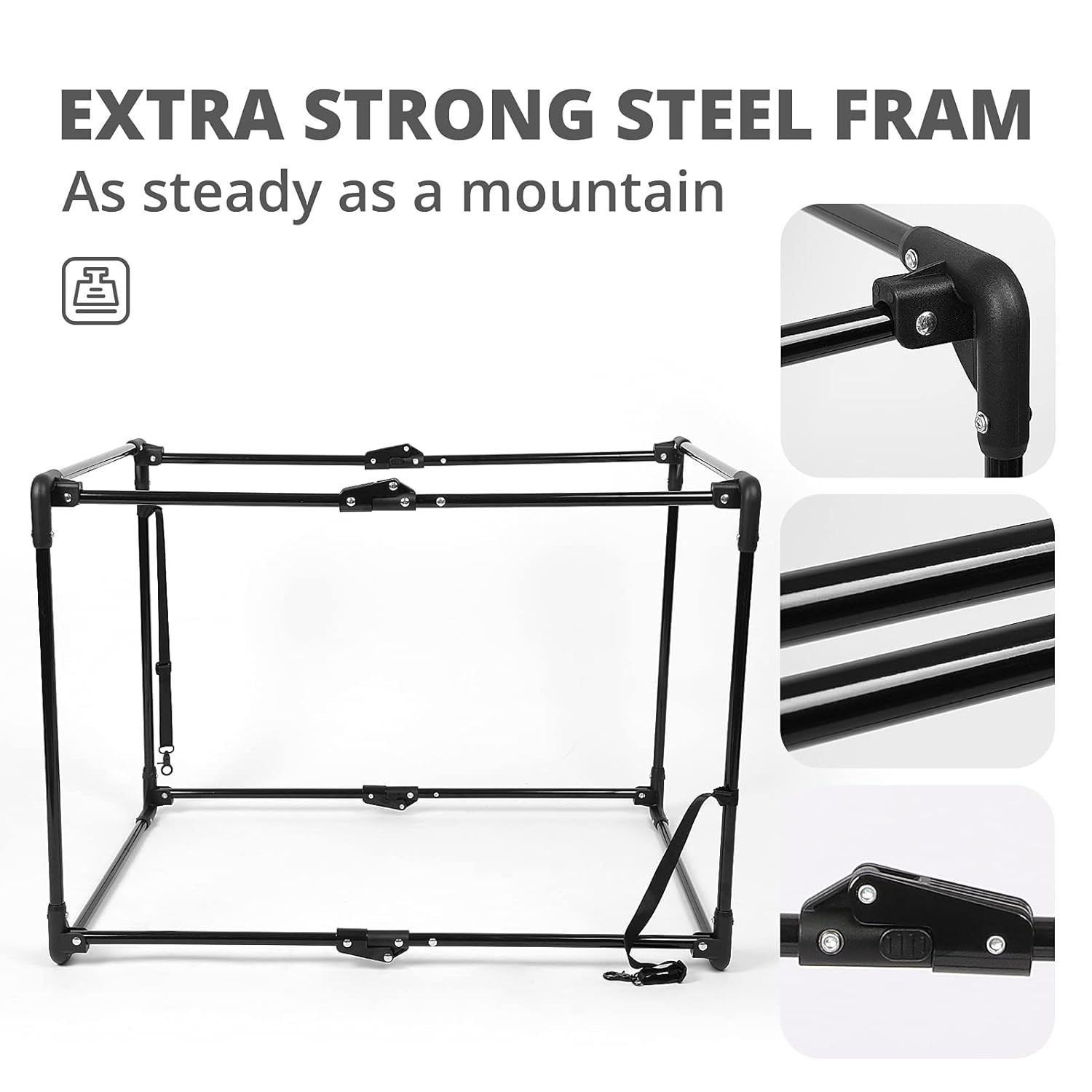 4 Door Portable Folding Dog Soft Crate Mesh Mat Light Blue NIB