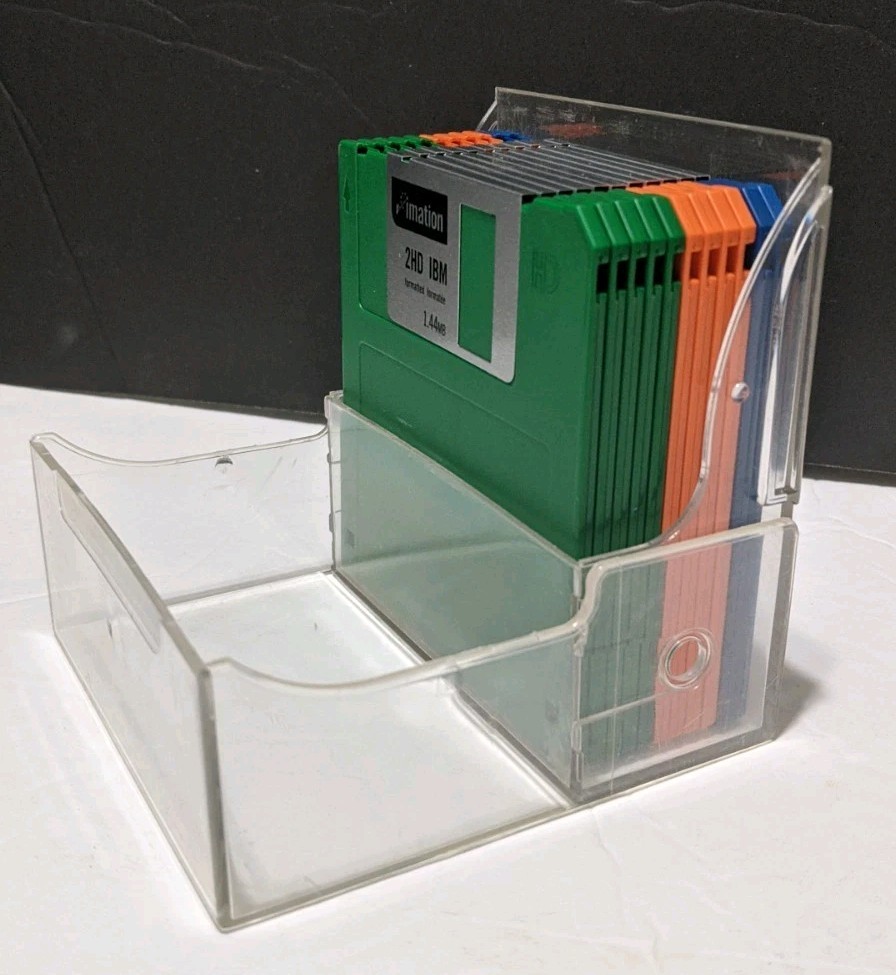 Imation Floppy Disk Lot - 11 Disks + Case, 2HD IBM, Formatted, 1.44MB