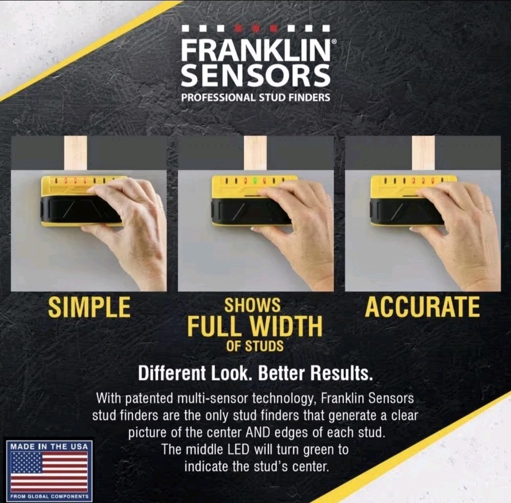 Franklin Sensor ProSensor M70 Full Width Center and Edge Stud Finder- Tested