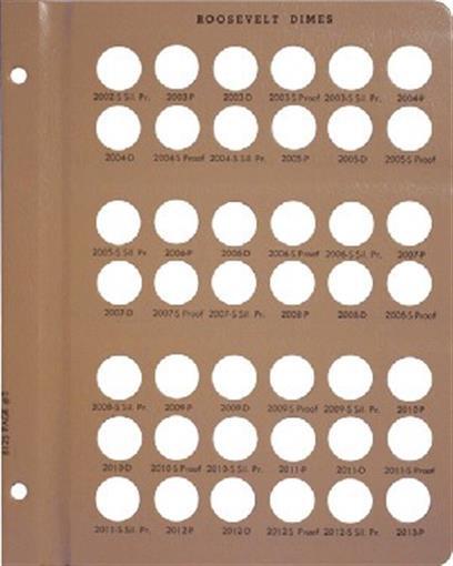 Roosevelt Dimes Dansco Coin Album w/ Proof 1946-Date Model 8125 US Free Postage