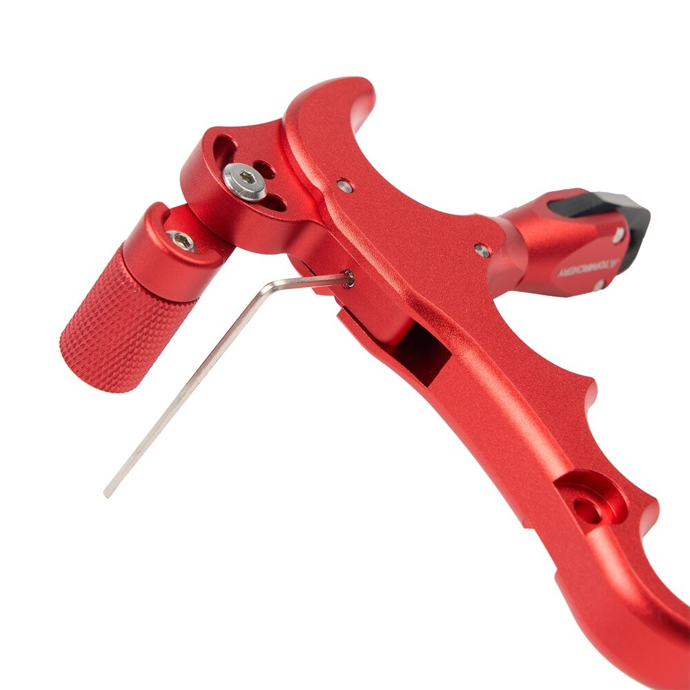 360° Rotate Archery Adjustable 4 Finger Compound Bow Release Aid Thumb Release