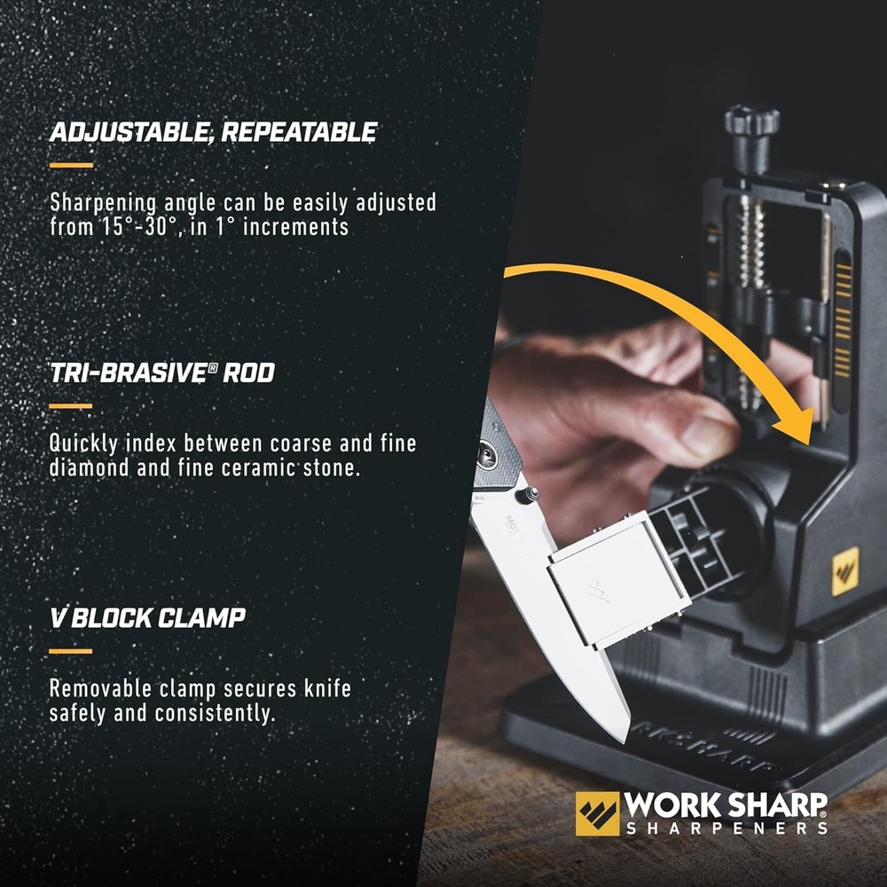 Precision Adjust Knife Sharpener Kit Sharpens All Pocket Kitchen Knives-Coarse