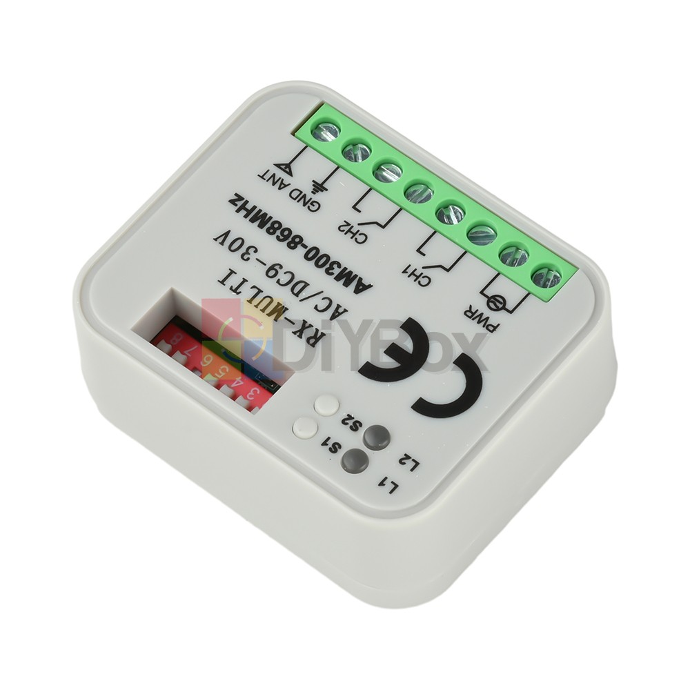 Universal 300-868MHz Multi-Frequency Receiver Switch Controller AC/DC On/Off