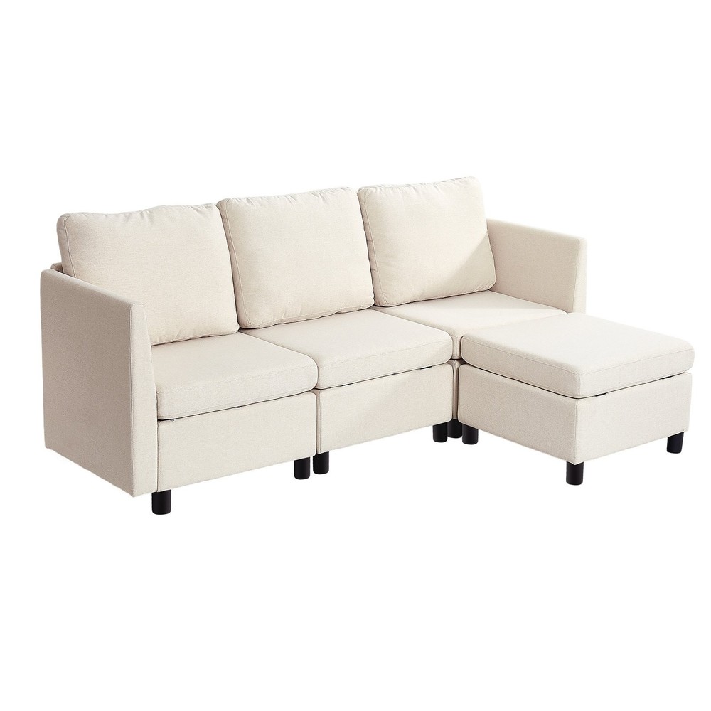 [New]Modular Sectional Sofa,3-Seater Modular Sofa w/Hidden Storage,Cloud Section
