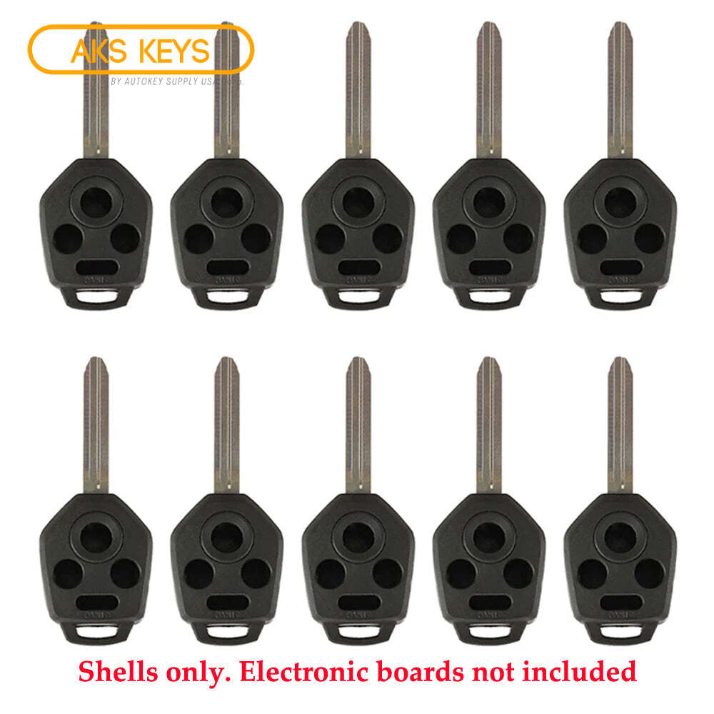 Remote Control Key Case Shell Compatible with Subaru Uncut Blade B110 (10 Pack)