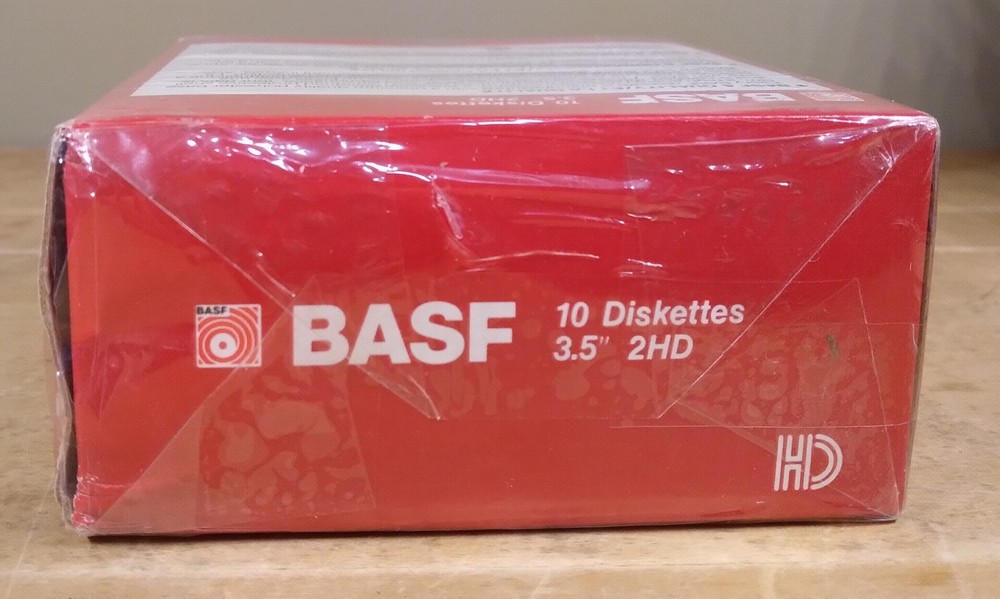 10 pack Diskettes 3.5" BASF 2HD DOS High Density Diskettes NEW