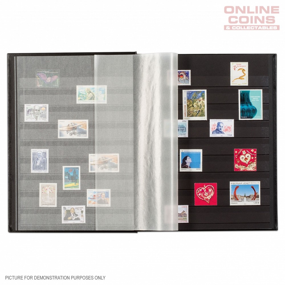 Lighthouse A4 COMFORT Stockbook 64 Page Padded Cover - BLACK