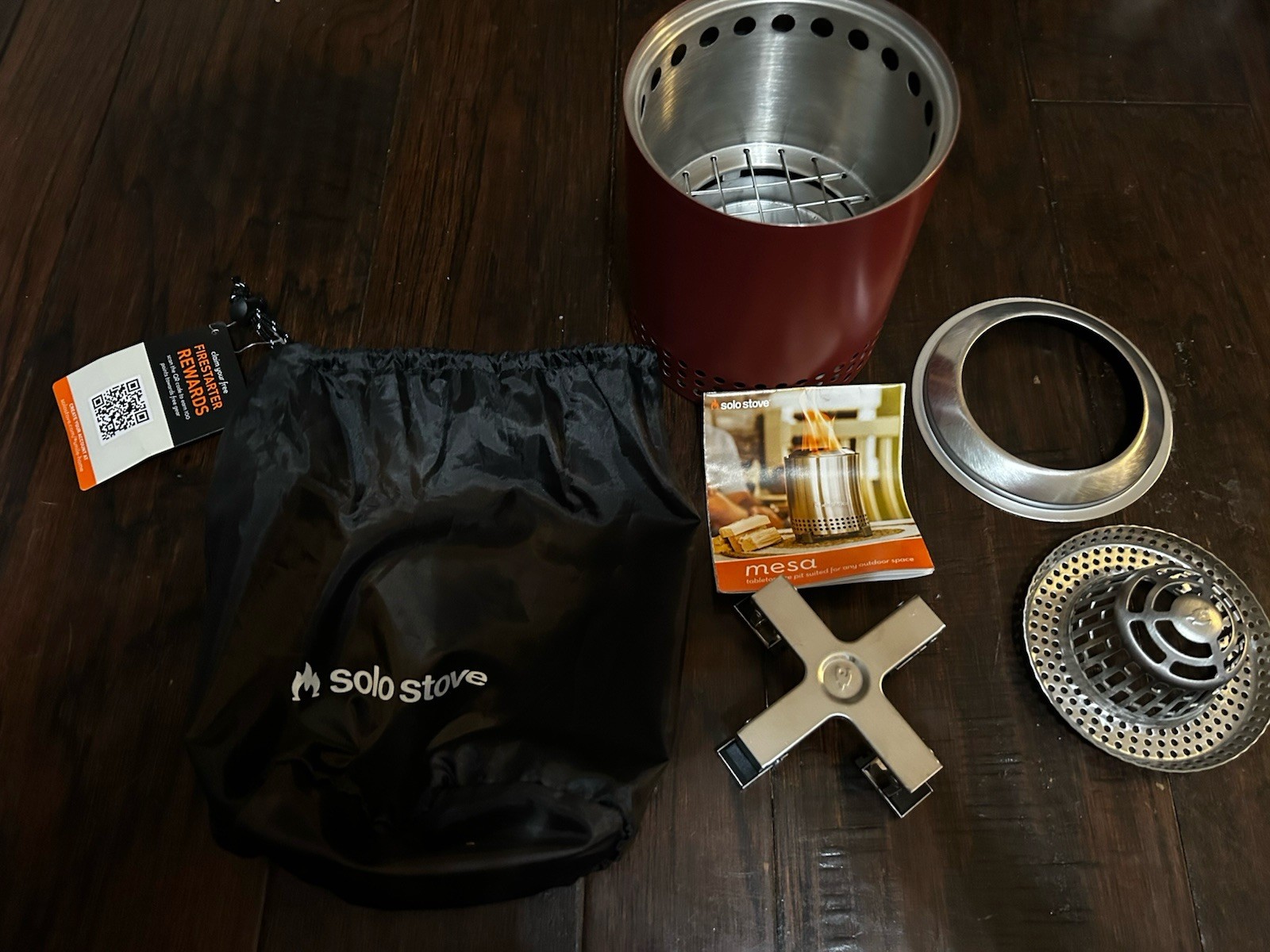 solo stove mesa tabletop Firepit Red Mulberry