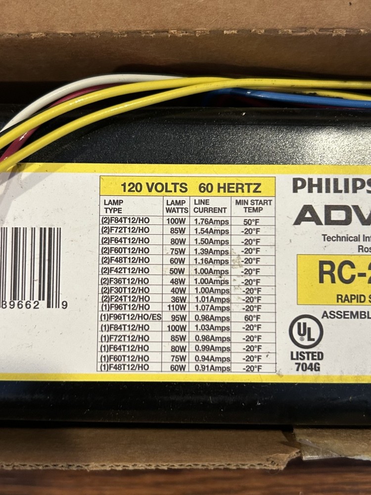 Philips Advance RC-2S85-TP Rapid Start Ballast