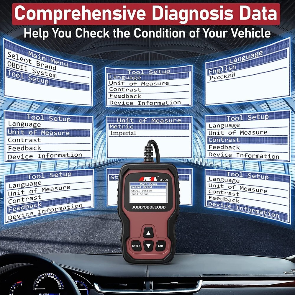 ANCEL JP700 JOBD OBD2 Japanese Scanner Code Reader Check Engine Diagnostic Tool