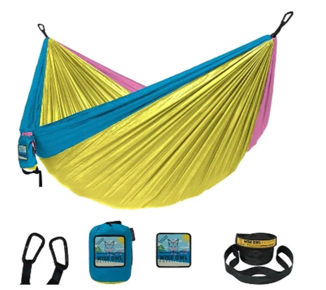 Wise Owl Outfitters Camping Portable Hammock Tree Straps Endless Summer Double +