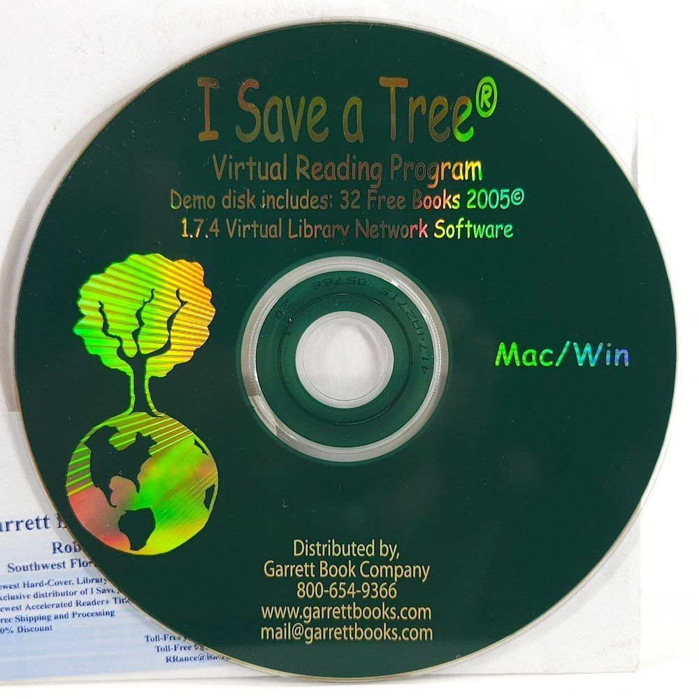 I Save A Tree CD Virtual Reading Program 2005 Garrett Network Software Mac/Win