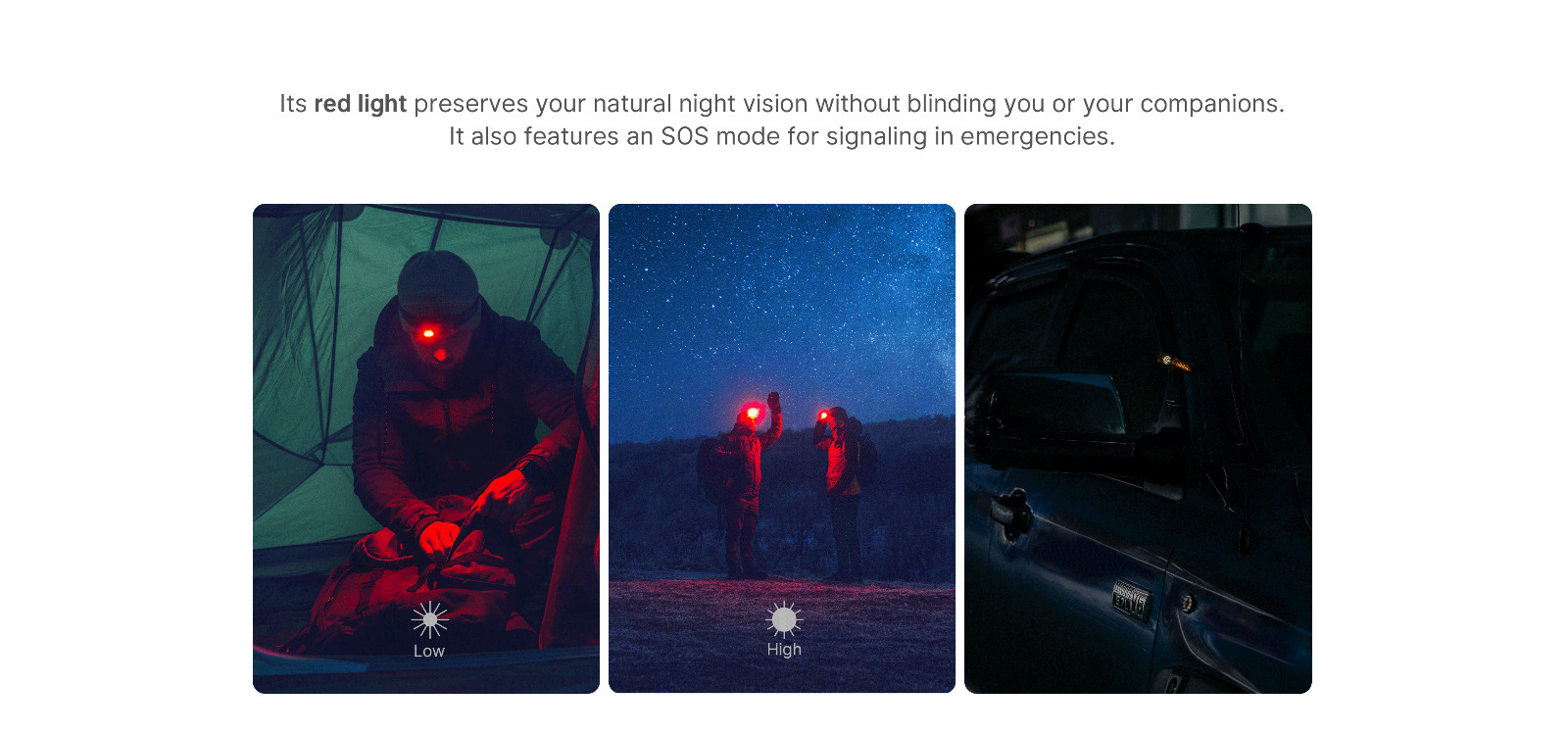 Olight Perun 3 Mini Ghost Blaze CW Headlamp/Flashlight, Red/White Light, 1250 L