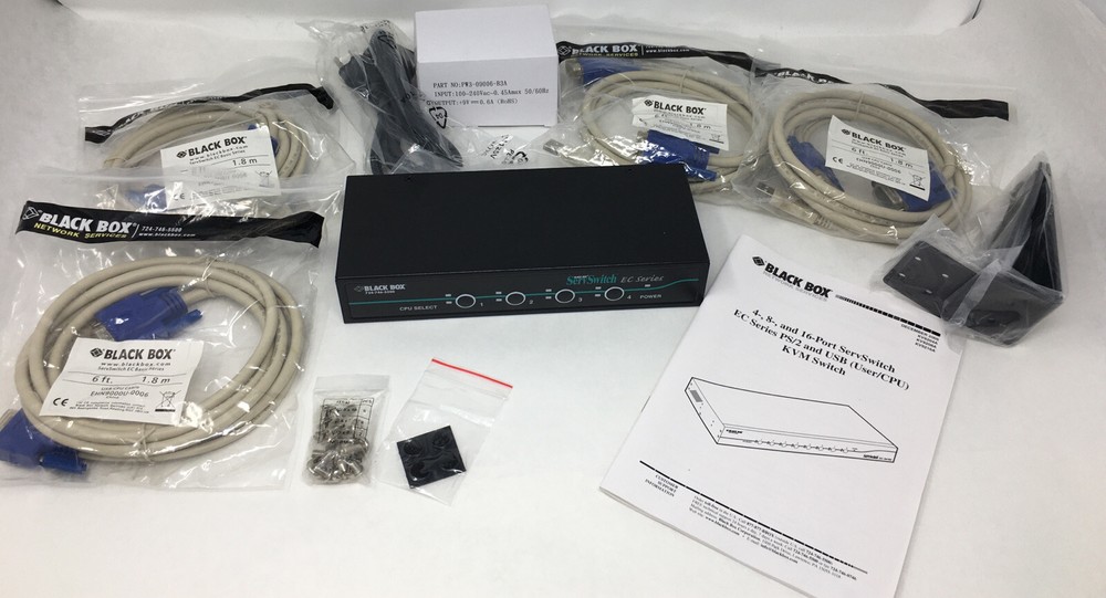 Black Box ServSwitch EC for PS/2 and USB KVM Switch - 4 KVM Ports