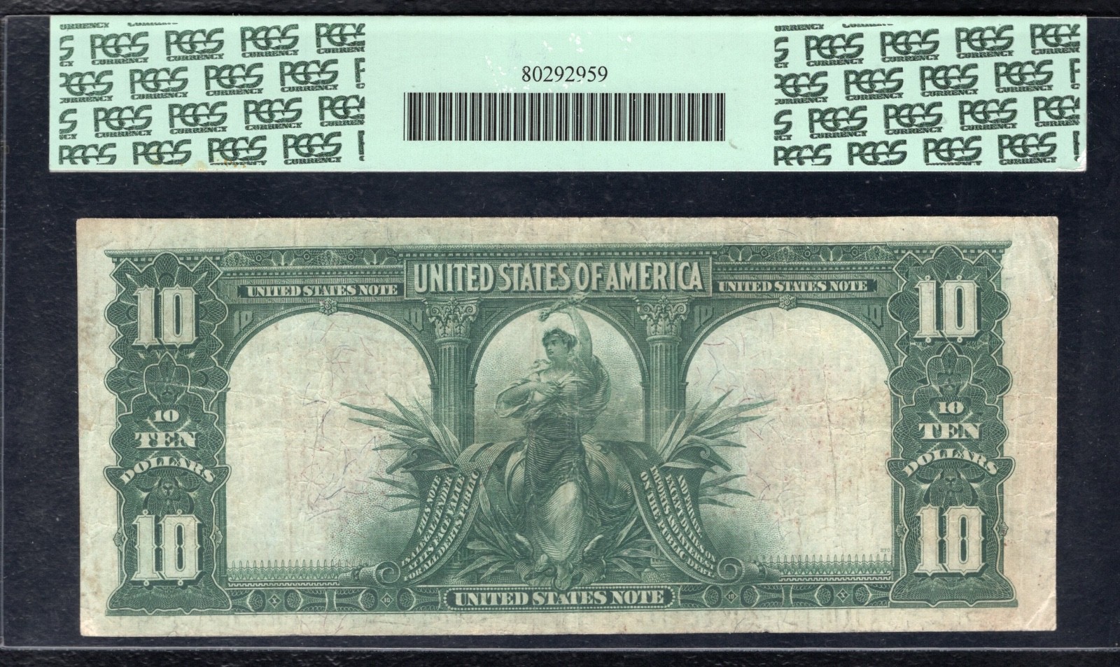 FR. 117 1901 $10 “BISON” LEGAL TENDER UNITED STATES NOTE PCGS VERY FINE-20