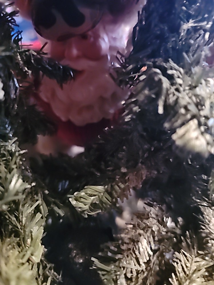 Santa Hiding By A TREE
