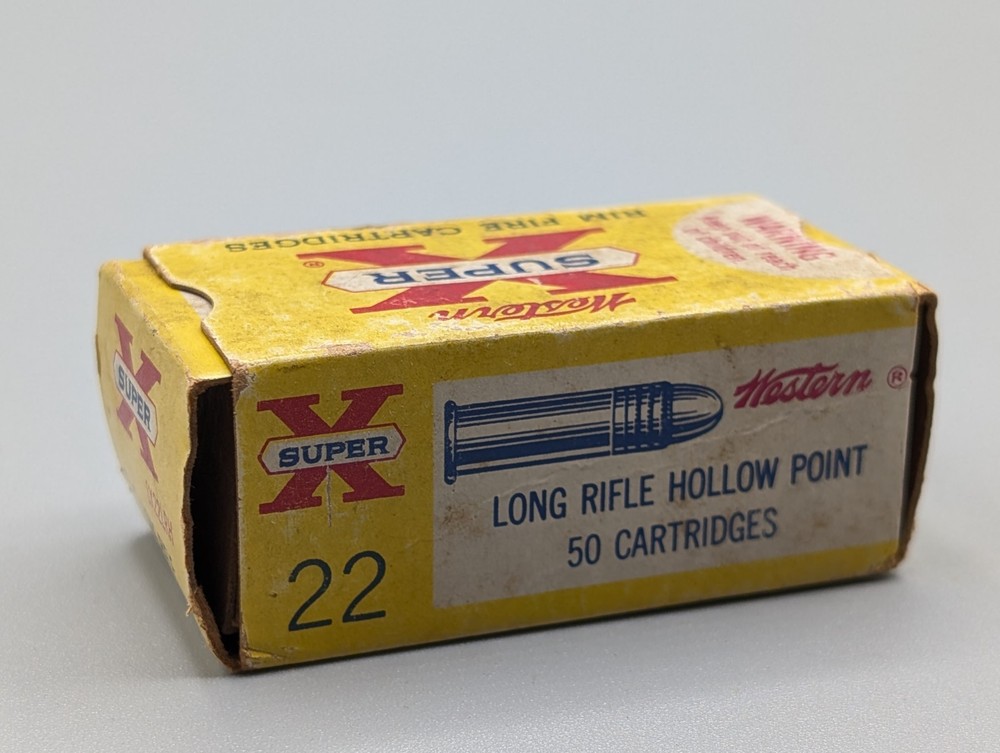 Western SUPER X 22 Short Cal. Ammo Box (EMPTY) Vtg