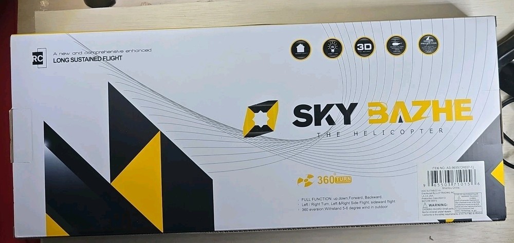Sky BAZHE 360° Eversion Rechargeable Helicopter Enhanced CHO37 Full 3D Flight