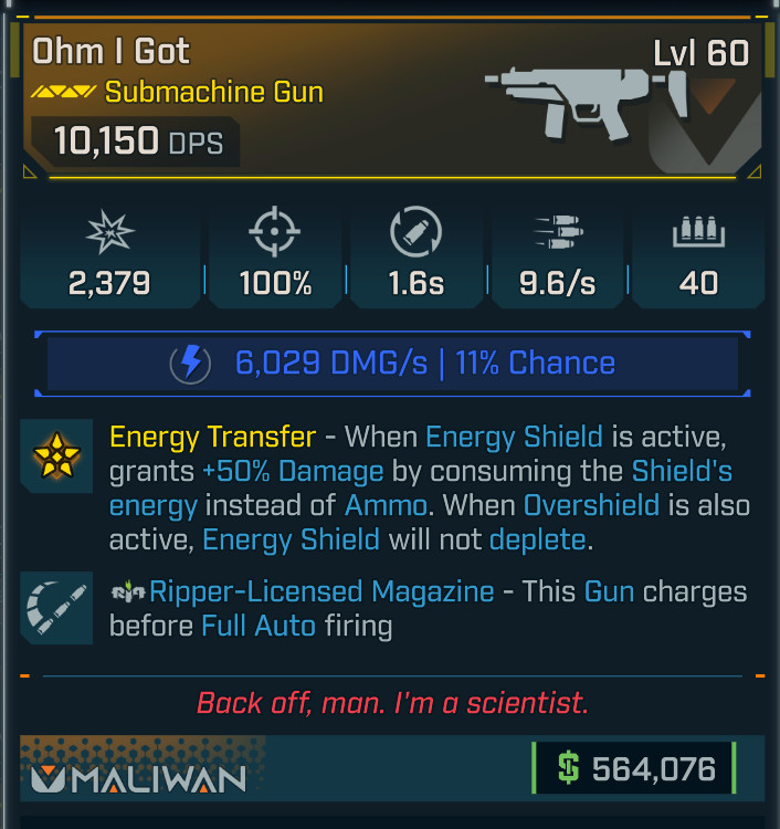 Borderlands 4 OP⭐OHM I GOT ⭐SUBMACHINE GUN ⭐RIPPER