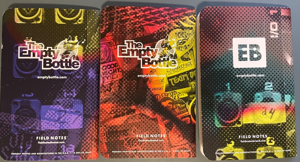 FIELD NOTES: EMPTY BOTTLE 2019 open 3 pack