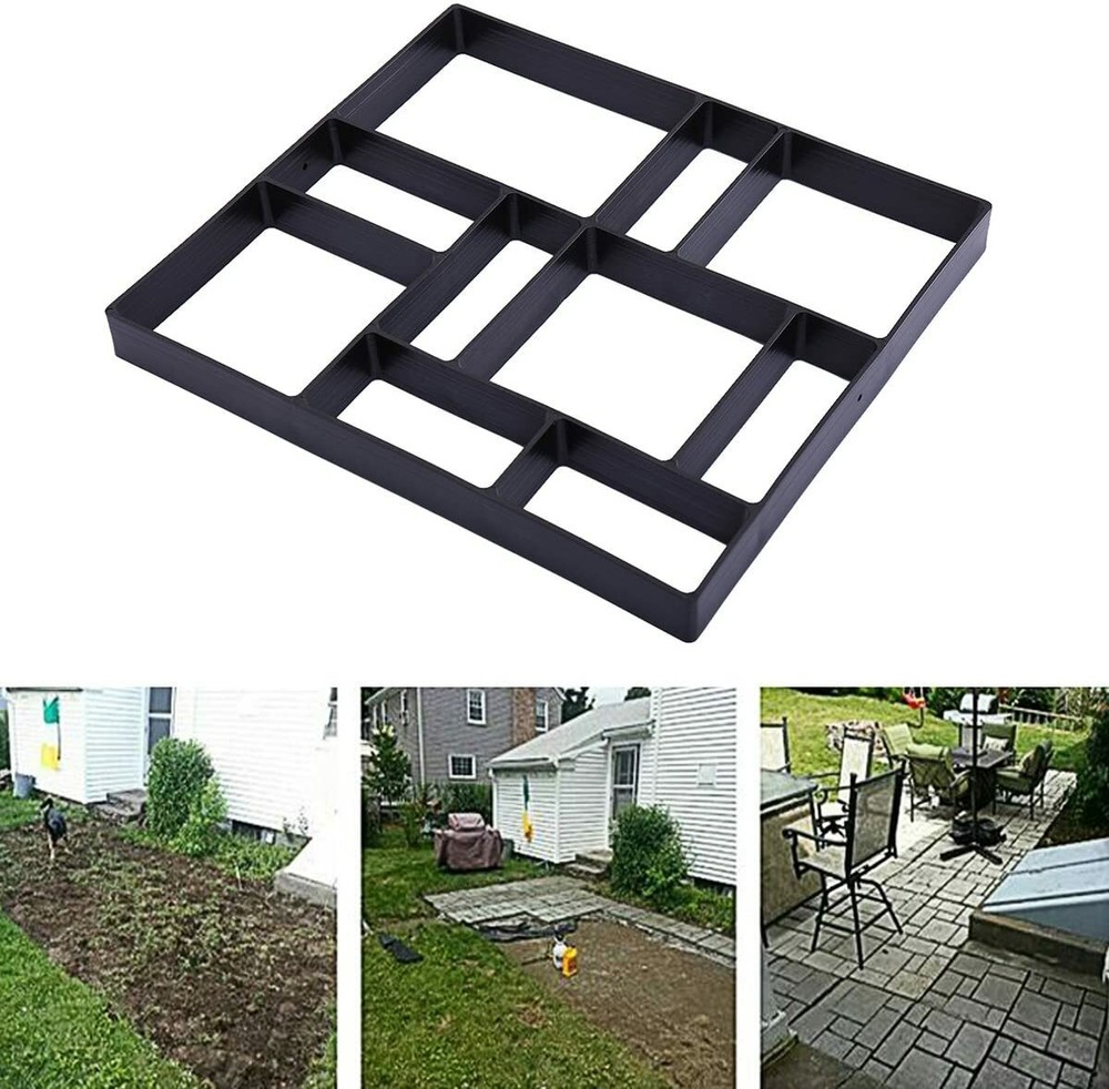 Grid Driveway Paving Pavement Mold Concrete Stepping Stone Path Maker NEW