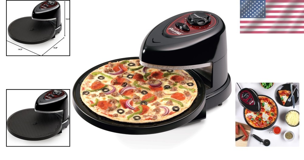 Pizzazz Plus Rotating Countertop Pizza Oven - Fast, Energy-Efficient Baking