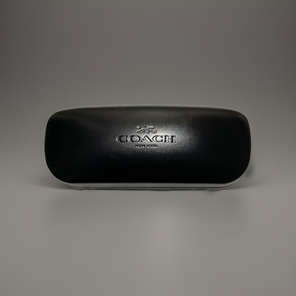 Coach Hard Shell Glasses Case Glossy Black Sunglasses Small Case W/ Cloth