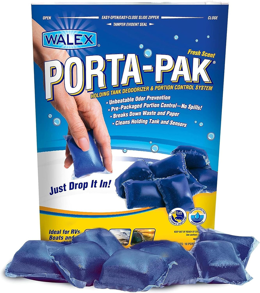 Porta-Pak Black Holding Tank Deodorizer & Portion Control System Drop-Ins - Rapi
