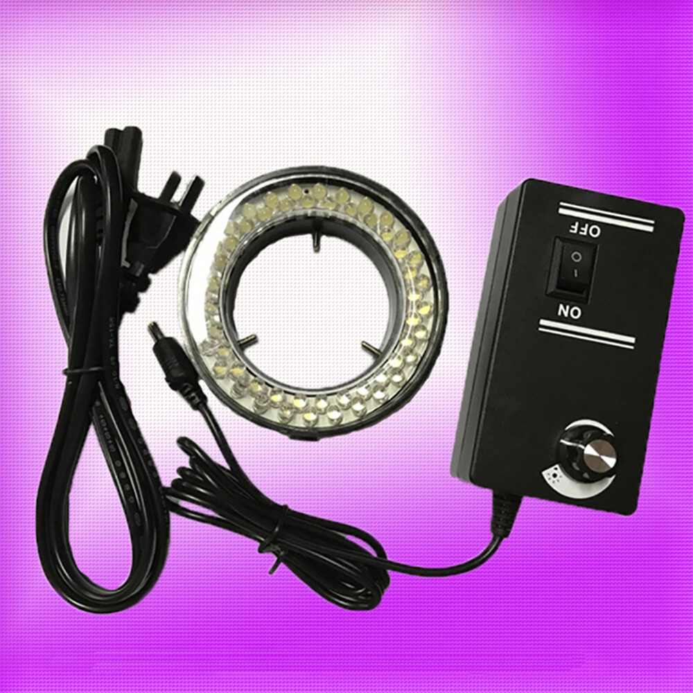 Ring Light illuminator 60-LED Adjustable For STEREO ZOOM Microscope Power Plug