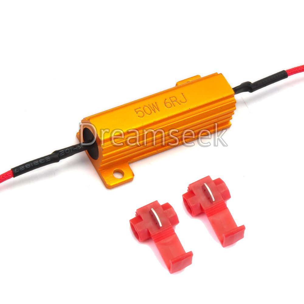 4X 50W 6ohm LOAD RESISTOR FIX LED LIGHT BULB ERROR FAST HYPER FLASH TURN SIGNAL