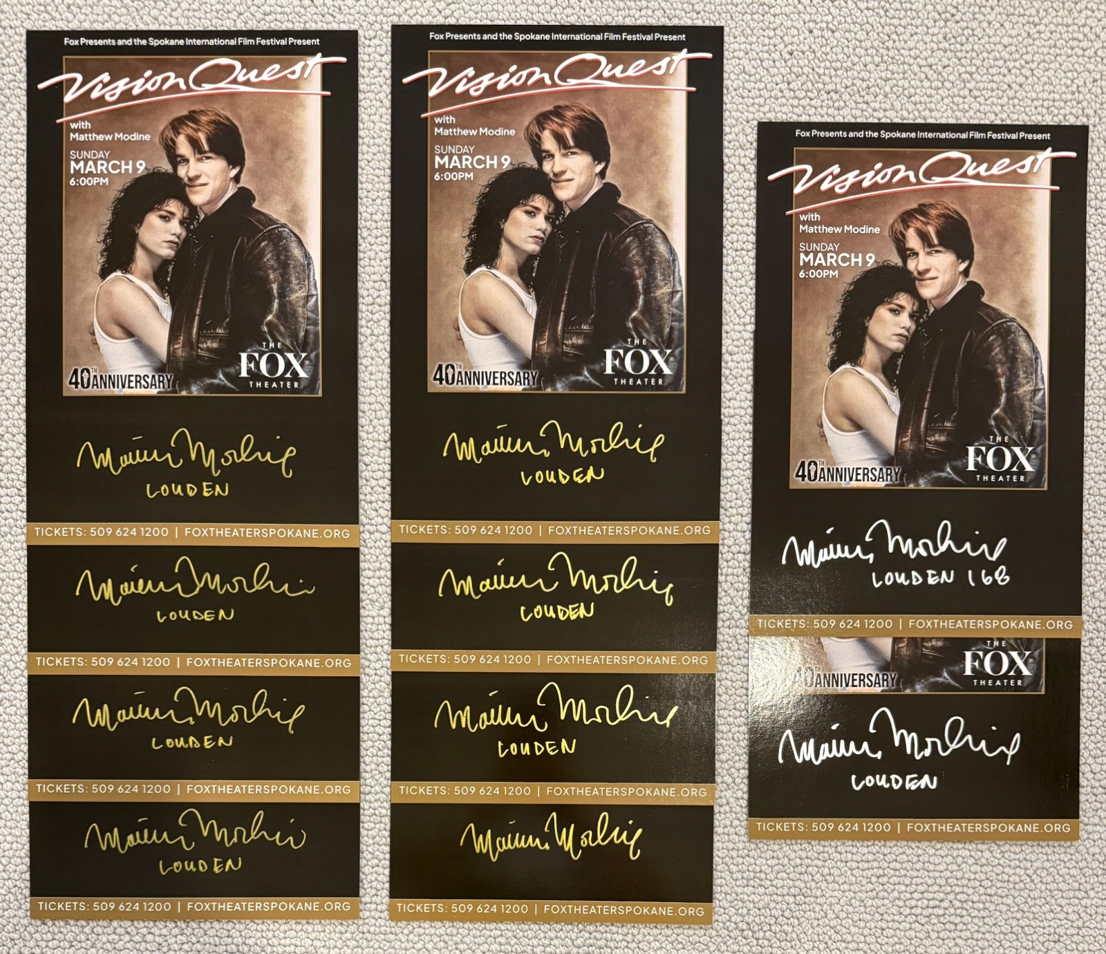 VISION QUEST - 40th Anniversary Mini Poster Signed By Matthew Modine! READ BELOW