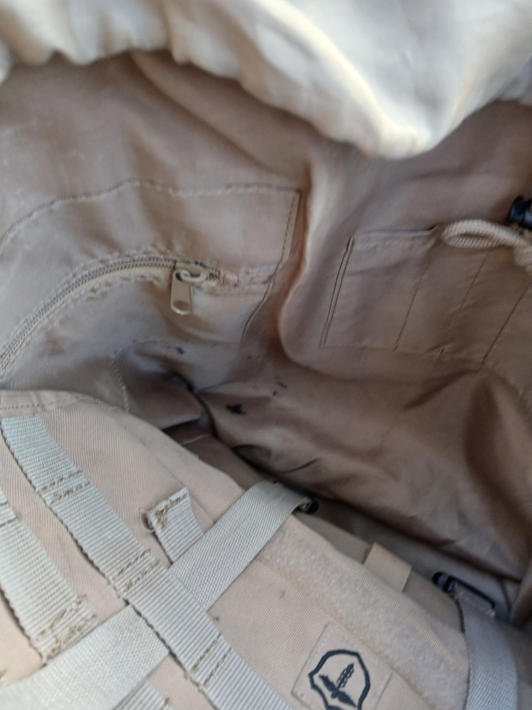 Tan Military Surplus Backpack Militaria Multiple Pockets Webbing