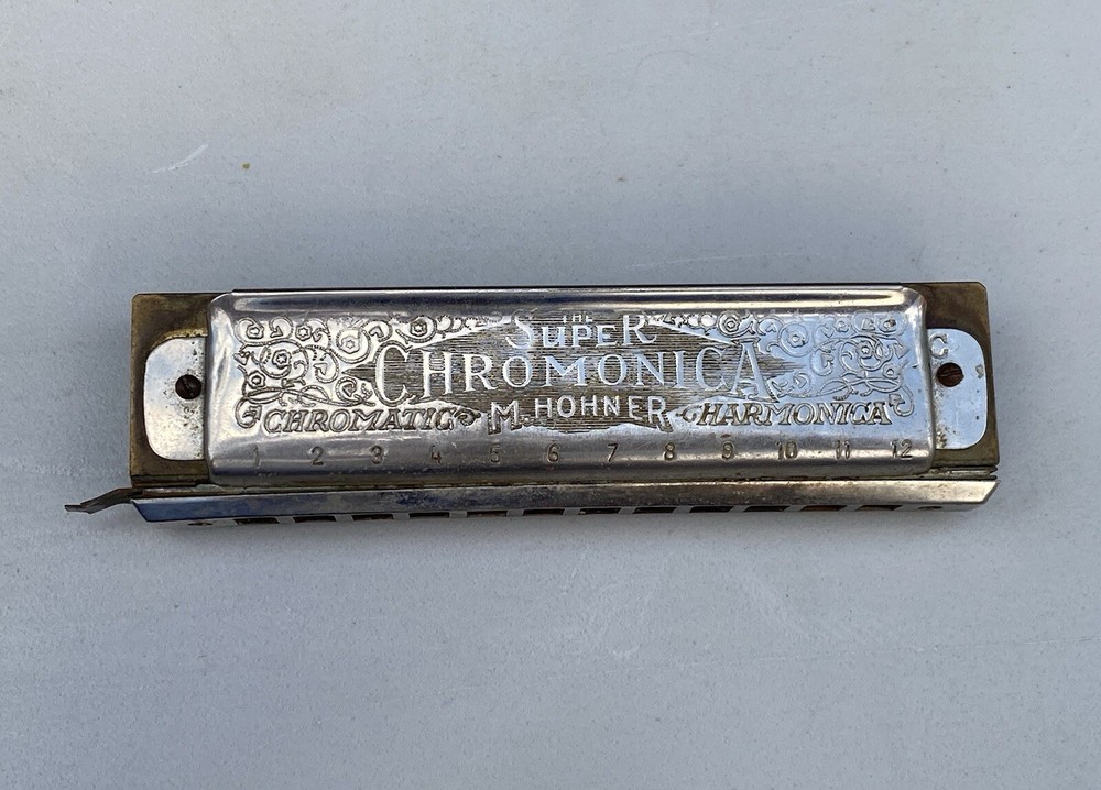 Vintage M Hohner Super Chromonica Chromatic Harmonica MISSING PIECE