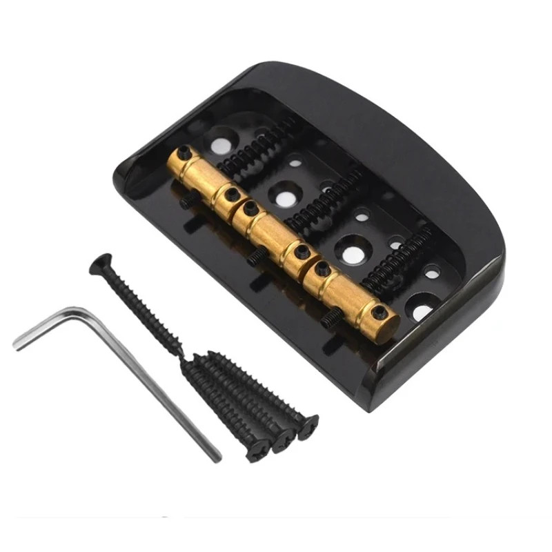 Electric Guitar Bridge with Brass Saddle Adjustable Edge Binding